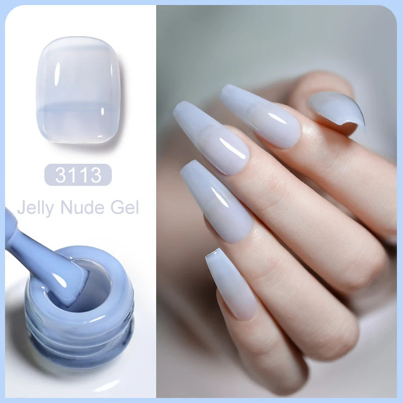 Clou Beaute Transparent French HEMA TPO FREE Gel Nail Polish Translucent Rubby Red Nude Pink Milky White Varnish Color Nail Art