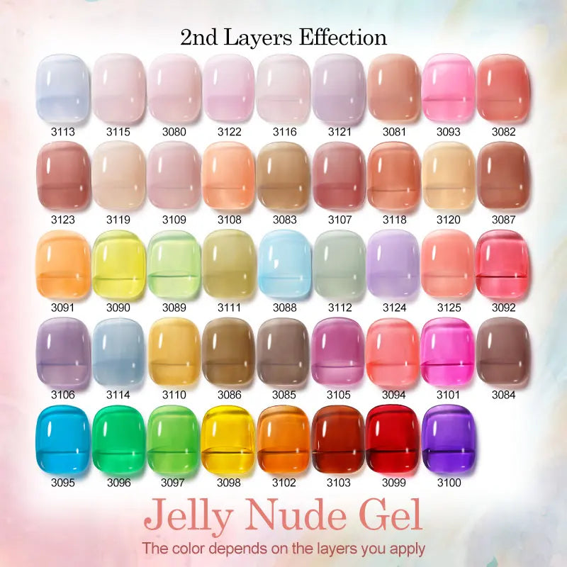 Clou Beaute Transparent French HEMA TPO FREE Gel Nail Polish Translucent Rubby Red Nude Pink Milky White Varnish Color Nail Art