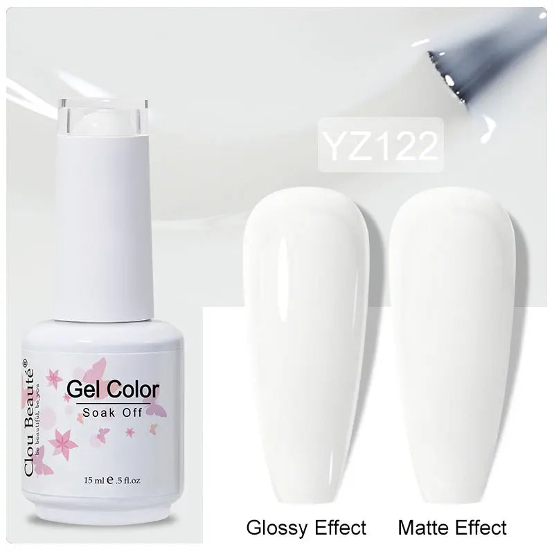 Clou Beaute Transparent French Gel Polish Translucent Nude Pink Red Jelly Glass Milky White Varnish Rainbow Color Nail Art