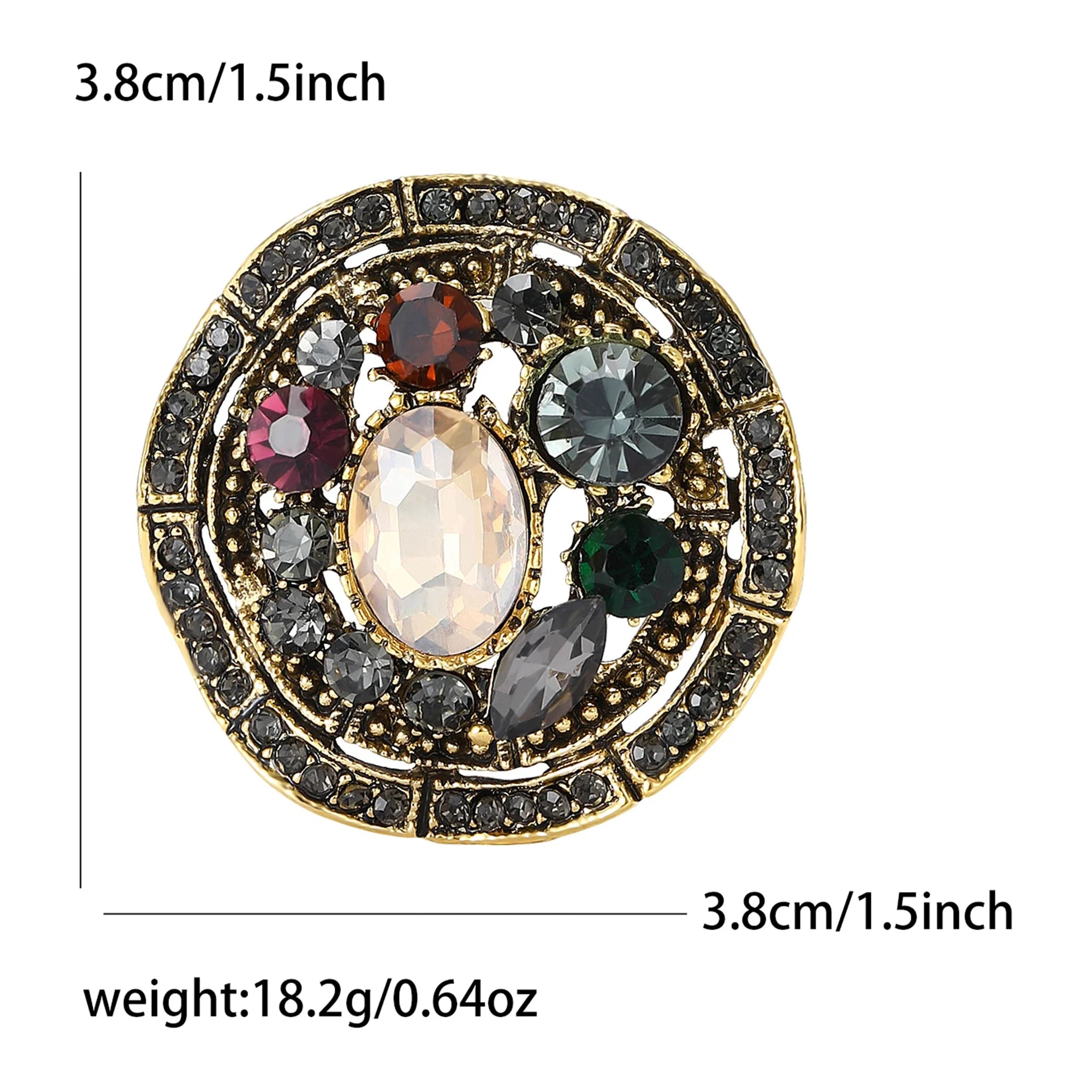 Beaut&Berry Luxury Crystal Baroque Brooches for Women Vintage Court Pins Casual Party Accessories New Gifts Friends Decoration
