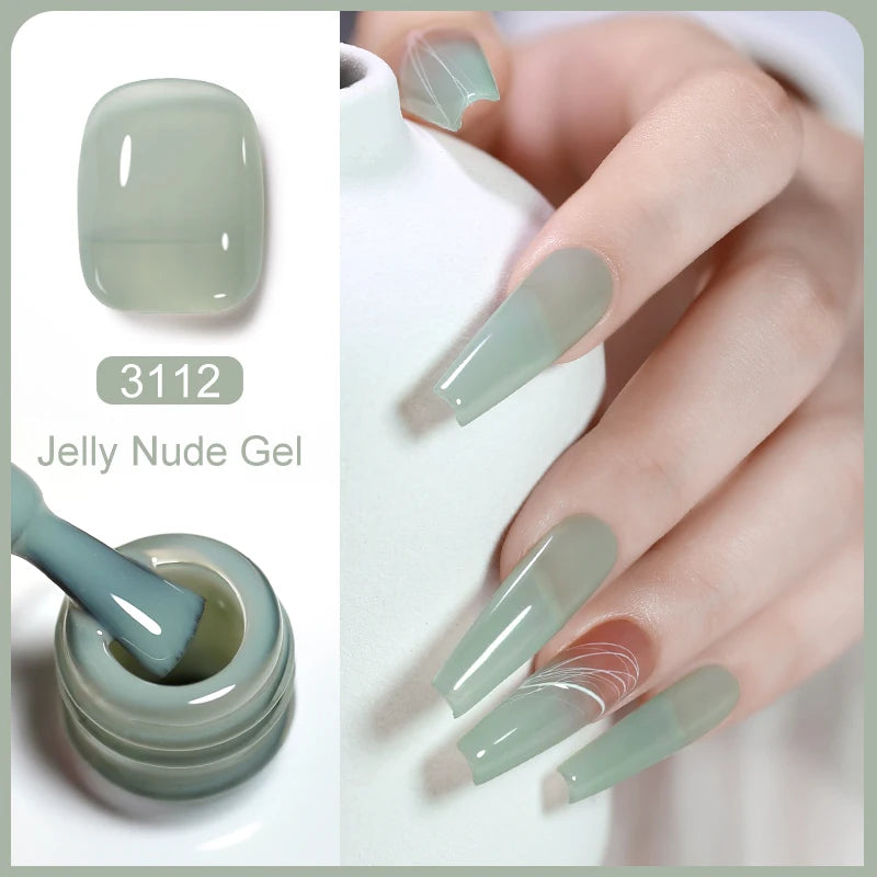 Clou Beaute Transparent French HEMA TPO FREE Gel Nail Polish Translucent Rubby Red Nude Pink Milky White Varnish Color Nail Art
