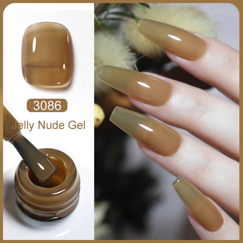 Clou Beaute Transparent French HEMA TPO FREE Gel Nail Polish Translucent Rubby Red Nude Pink Milky White Varnish Color Nail Art