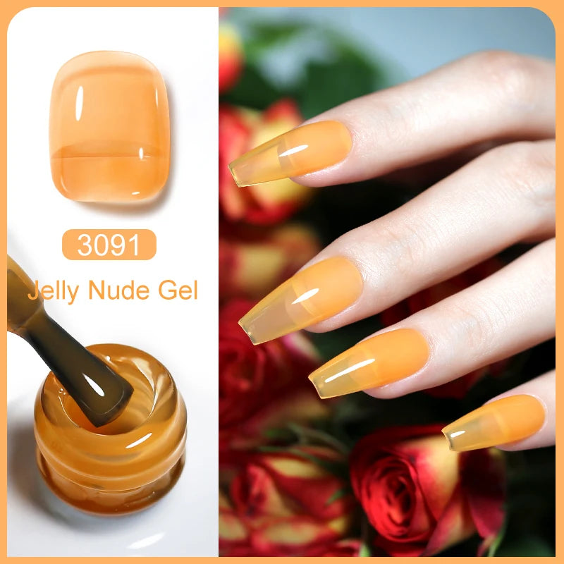 Clou Beaute Transparent French HEMA TPO FREE Gel Nail Polish Translucent Rubby Red Nude Pink Milky White Varnish Color Nail Art