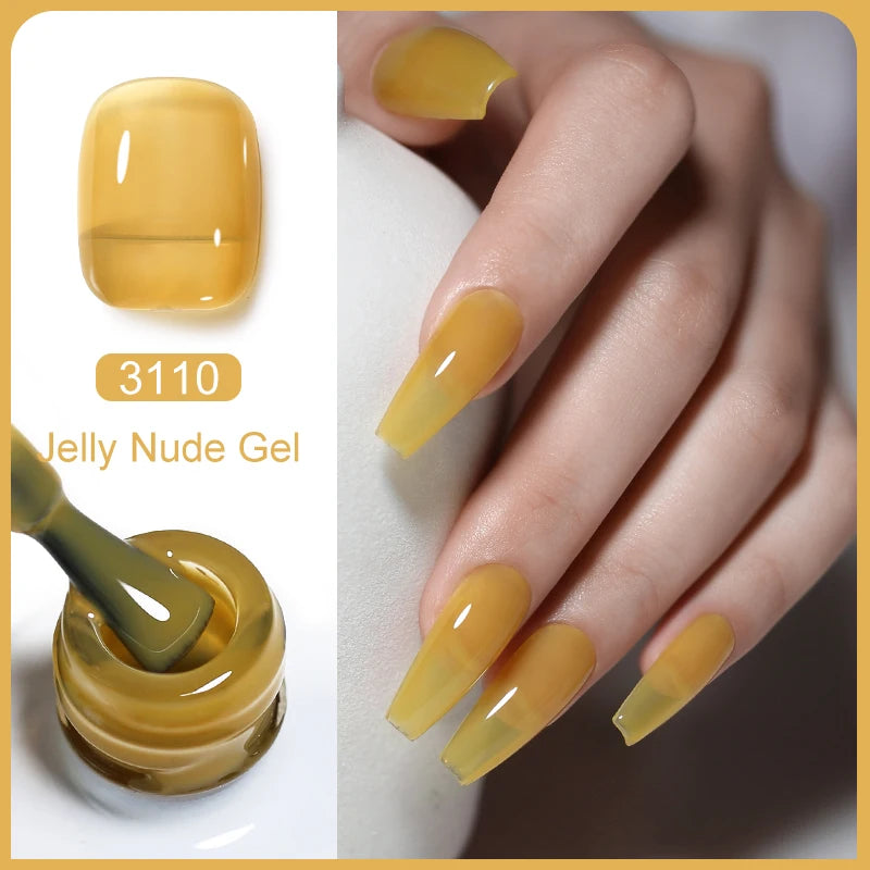 Clou Beaute Transparent French HEMA TPO FREE Gel Nail Polish Translucent Rubby Red Nude Pink Milky White Varnish Color Nail Art