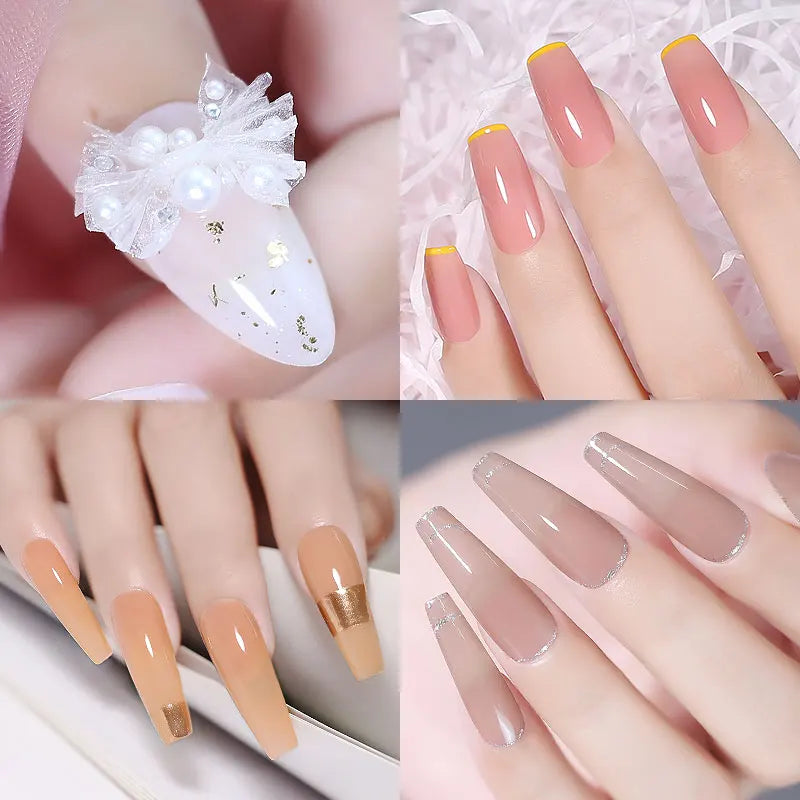 Clou Beaute Jelly Color UV Gel Manicure Summer Pink Nude Gel Nail Rainbow Nail Supplies For Professionals Semi-permanent Varnish
