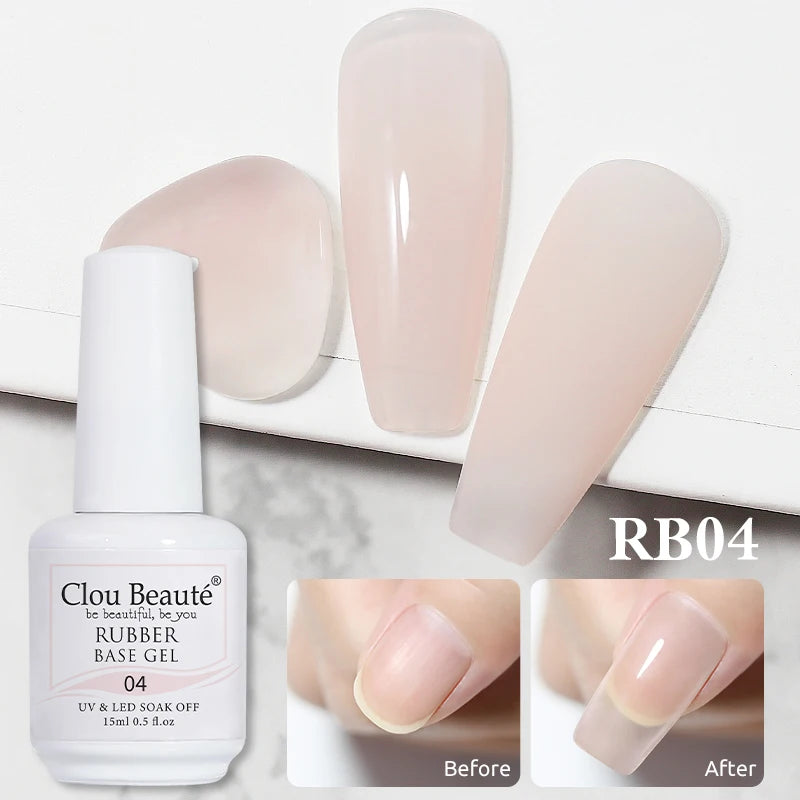Clou Beaute Matte Velvet Top Coat Semi-permanent Varnish Strong Rubber Base Acid-Free for Gel Polish Blossom Gel Nail Primer