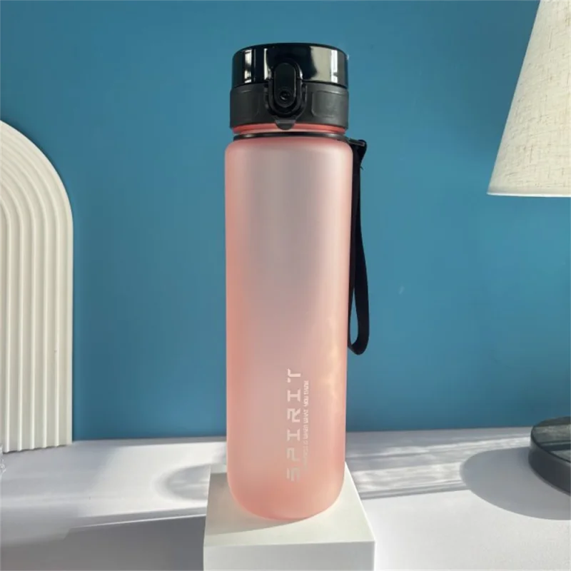 1L Sports Water Bottle High Capacity Plastic Fitness Portable Leakproof Drinking Bottle Camping Hiking Sports Cups