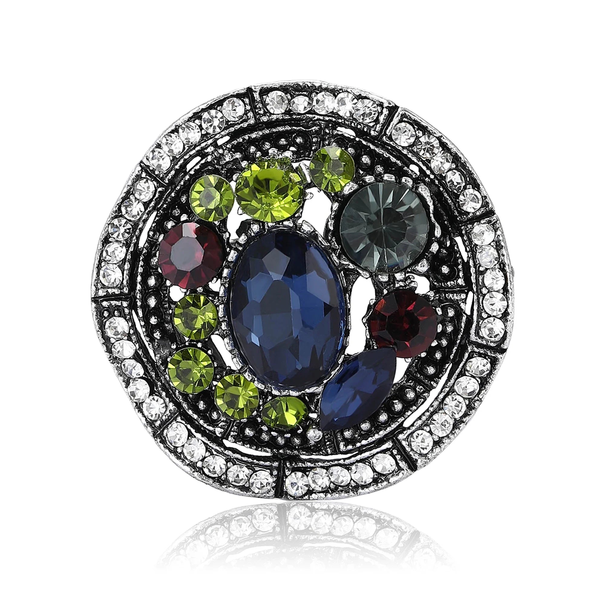 Beaut&Berry Luxury Crystal Baroque Brooches for Women Vintage Court Pins Casual Party Accessories New Gifts Friends Decoration