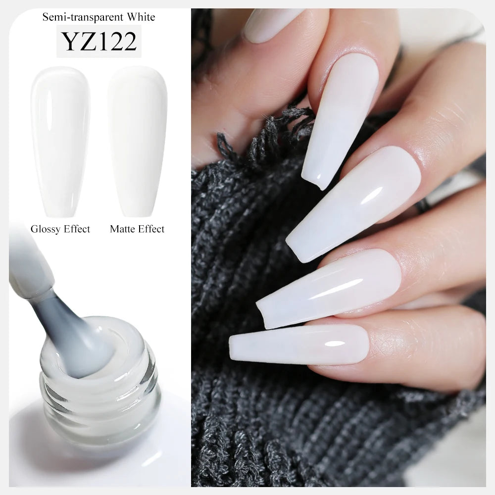 Clou Beaute Transparent French HEMA TPO FREE Gel Nail Polish Translucent Rubby Red Nude Pink Milky White Varnish Color Nail Art