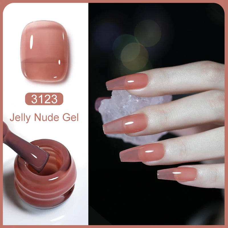 Clou Beaute Transparent French HEMA TPO FREE Gel Nail Polish Translucent Rubby Red Nude Pink Milky White Varnish Color Nail Art