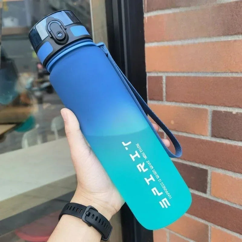 1L Sports Water Bottle High Capacity Plastic Fitness Portable Leakproof Drinking Bottle Camping Hiking Sports Cups