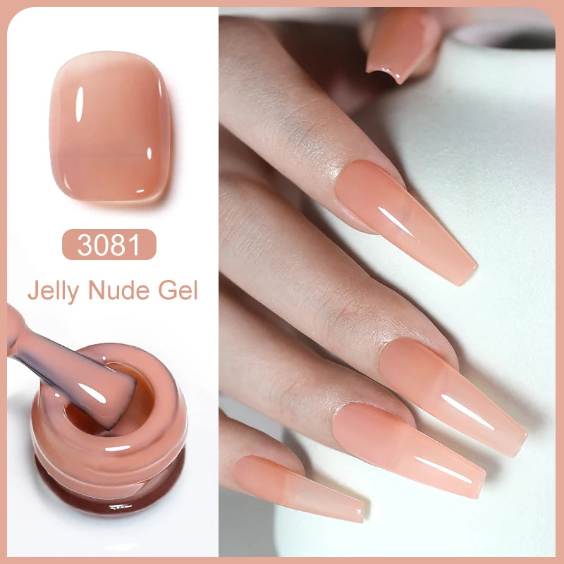 Clou Beaute Transparent French HEMA TPO FREE Gel Nail Polish Translucent Rubby Red Nude Pink Milky White Varnish Color Nail Art