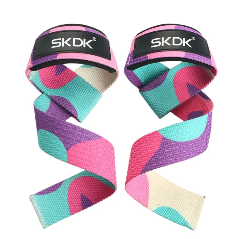 2Pcs Adjustable Weightlifting Wrist Straps Non-Slip Strength Training Fitness Lifting Support Gym Booster Bands Sports Grip