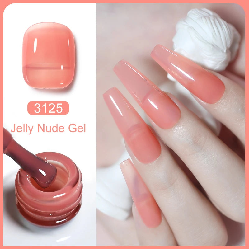Clou Beaute Transparent French HEMA TPO FREE Gel Nail Polish Translucent Rubby Red Nude Pink Milky White Varnish Color Nail Art