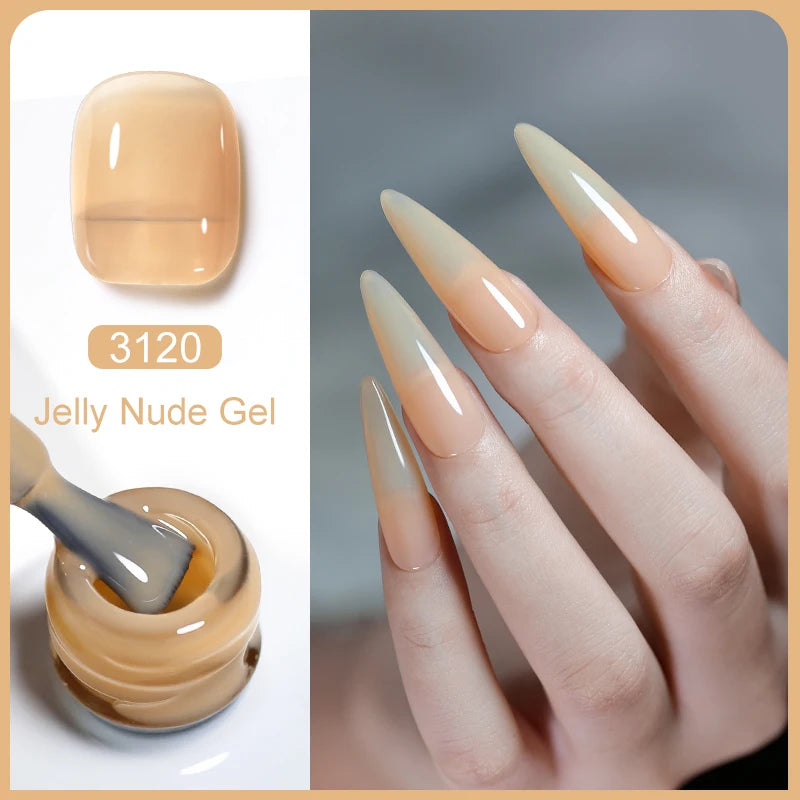 Clou Beaute Transparent French HEMA TPO FREE Gel Nail Polish Translucent Rubby Red Nude Pink Milky White Varnish Color Nail Art