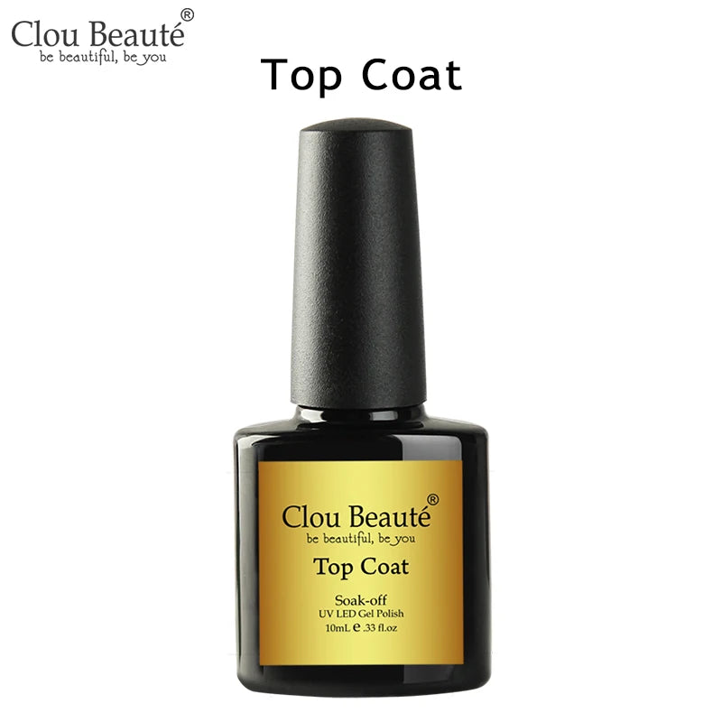Clou Beaute Glitter Gel Nail Varnishes Winter Color Sparkling Sequins Soak Off UV LED Varnish Nail Art Decoration Base Top Coat