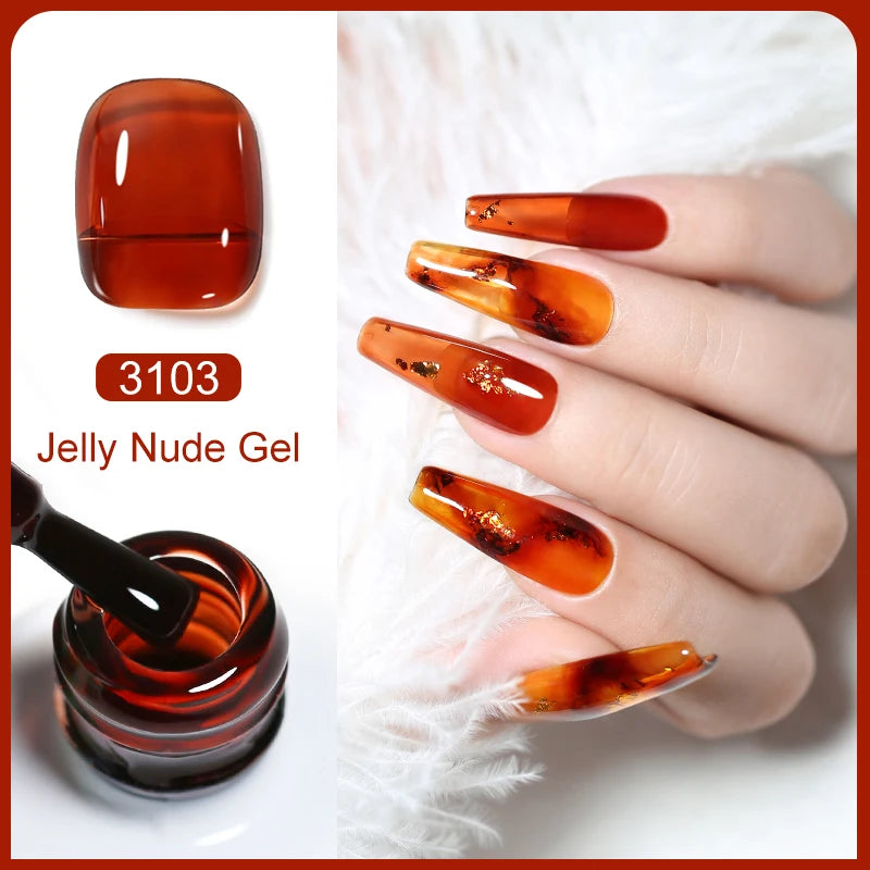 Clou Beaute Transparent French HEMA TPO FREE Gel Nail Polish Translucent Rubby Red Nude Pink Milky White Varnish Color Nail Art