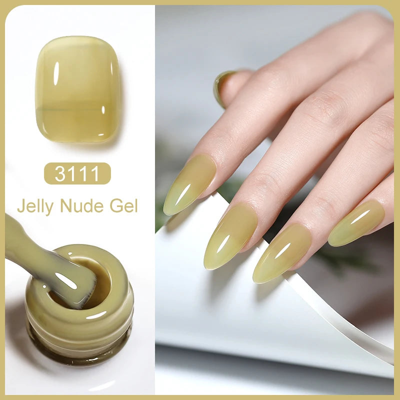 Clou Beaute Transparent French Gel Polish Translucent Nude Pink Red Jelly Glass Milky White Varnish Rainbow Color Nail Art