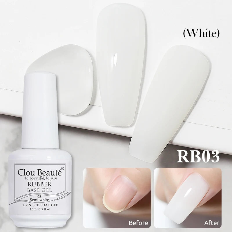 Clou Beaute Matte Velvet Top Coat Semi-permanent Varnish Strong Rubber Base Acid-Free for Gel Polish Blossom Gel Nail Primer