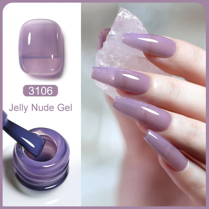 Clou Beaute Transparent French HEMA TPO FREE Gel Nail Polish Translucent Rubby Red Nude Pink Milky White Varnish Color Nail Art