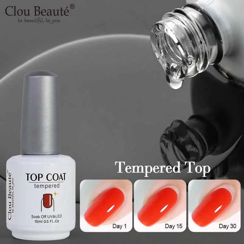 Clou Beaute Transparent French HEMA TPO FREE Gel Nail Polish Translucent Rubby Red Nude Pink Milky White Varnish Color Nail Art