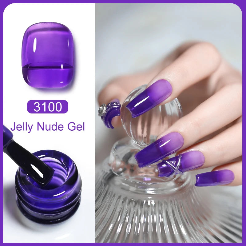 Clou Beaute Transparent French HEMA TPO FREE Gel Nail Polish Translucent Rubby Red Nude Pink Milky White Varnish Color Nail Art