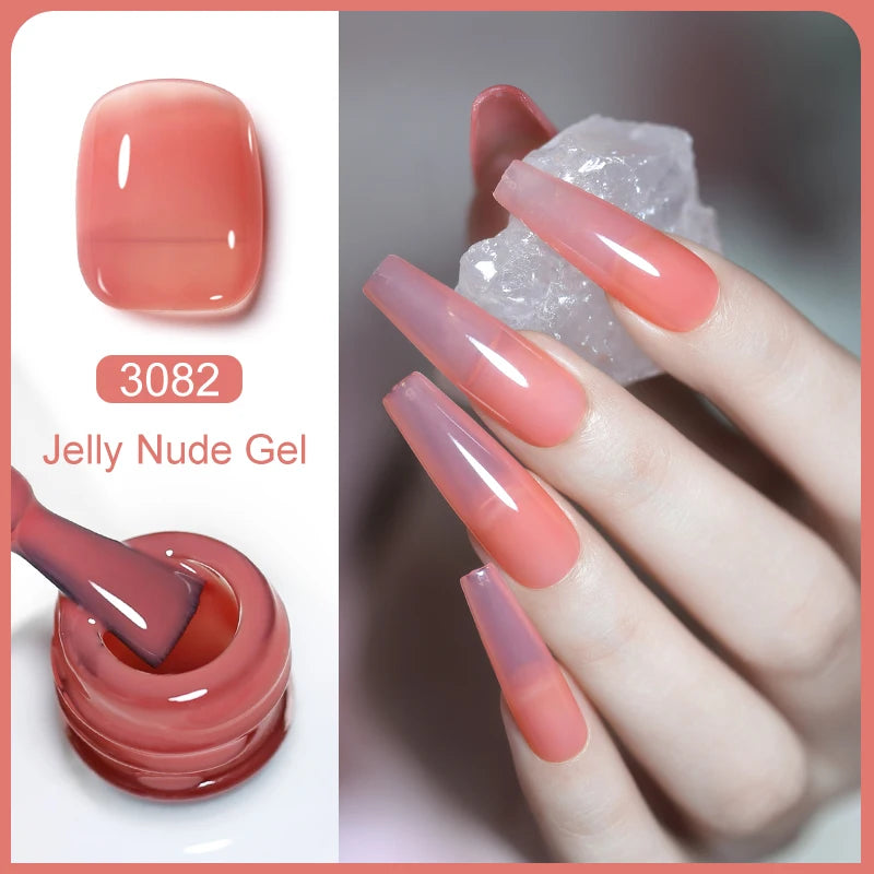 Clou Beaute Transparent French HEMA TPO FREE Gel Nail Polish Translucent Rubby Red Nude Pink Milky White Varnish Color Nail Art