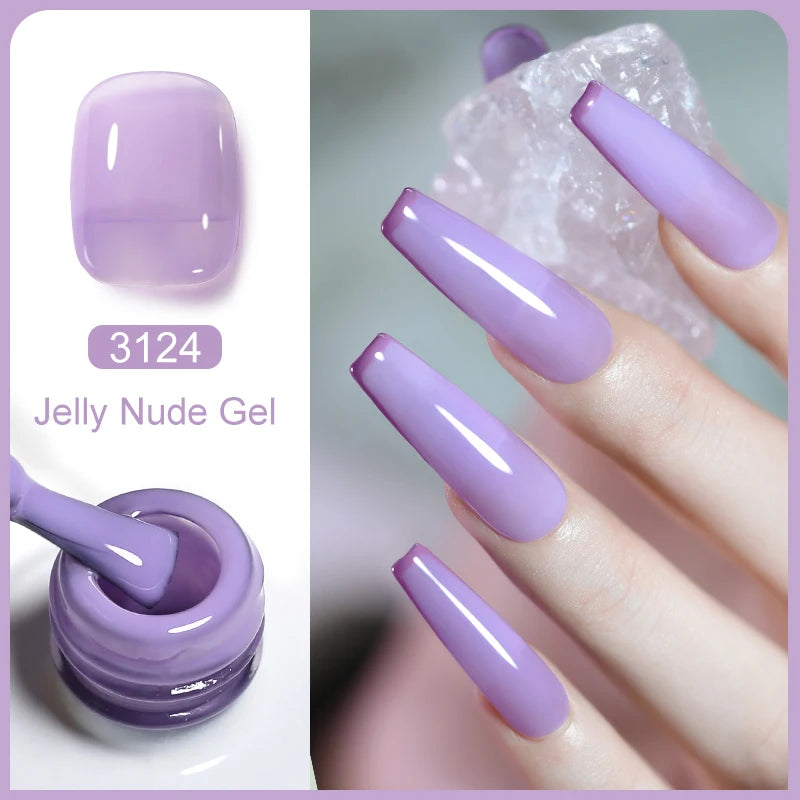 Clou Beaute Transparent French HEMA TPO FREE Gel Nail Polish Translucent Rubby Red Nude Pink Milky White Varnish Color Nail Art