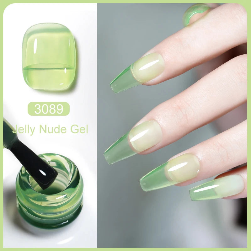 Clou Beaute Transparent French Gel Polish Translucent Nude Pink Red Jelly Glass Milky White Varnish Rainbow Color Nail Art